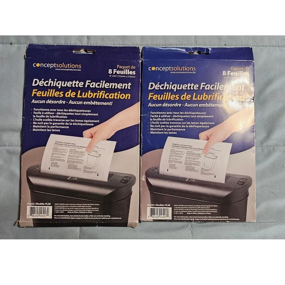 2 Pack Concept Solutions Shred Easy Lubrication Sheets 16 Total Sheets 6x8.5 in